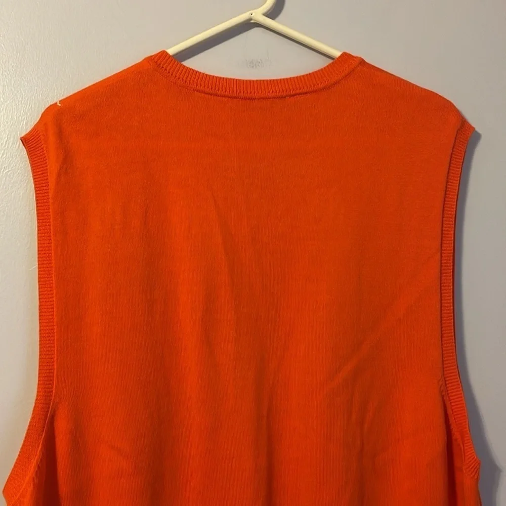 Campus Specialties Auburn University Orange White Argyle Knit Sweater Vest XXL